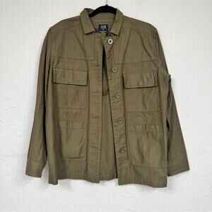 Stone Row X Georgia May Jagger Green Utility Jacket Womens M Lightweight Casual